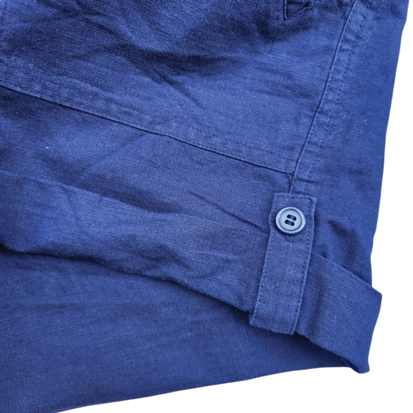 New York & Company Navy Blue Women's Cuffed Shorts Size Medium Elastic Waistband - Picture 6 of 13